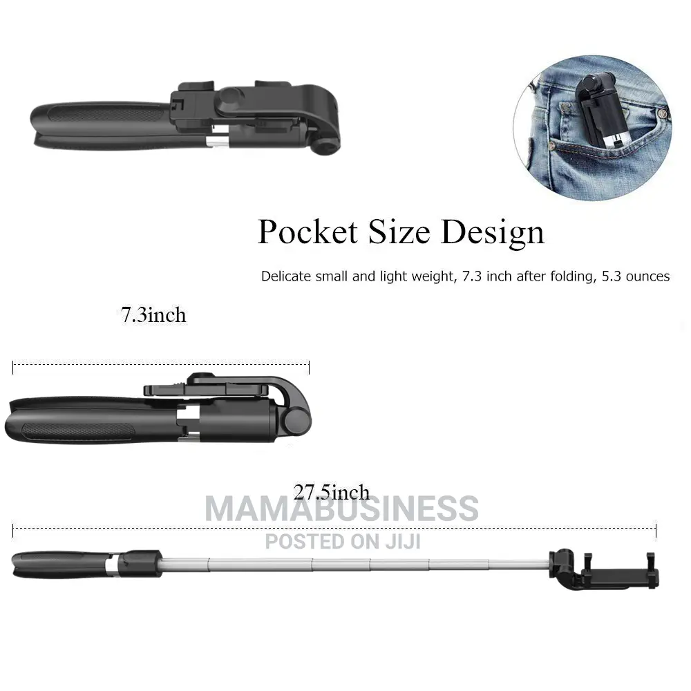 R1 Selfie Stick Tripod With Wireless Remote Control