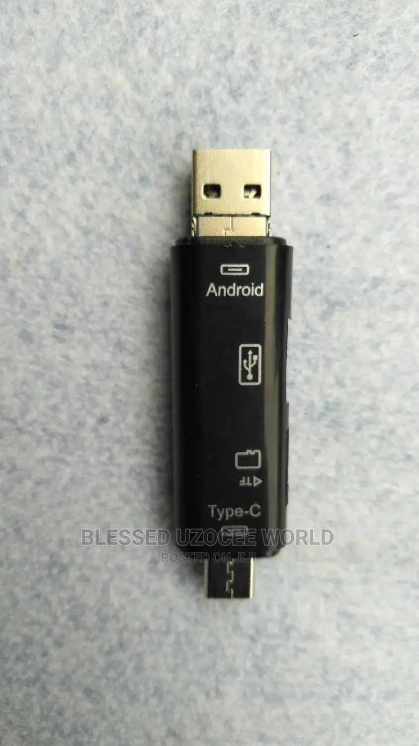 3 In1 OTG Smart Card Reader " Type C+ Usb+ Micro Usb"