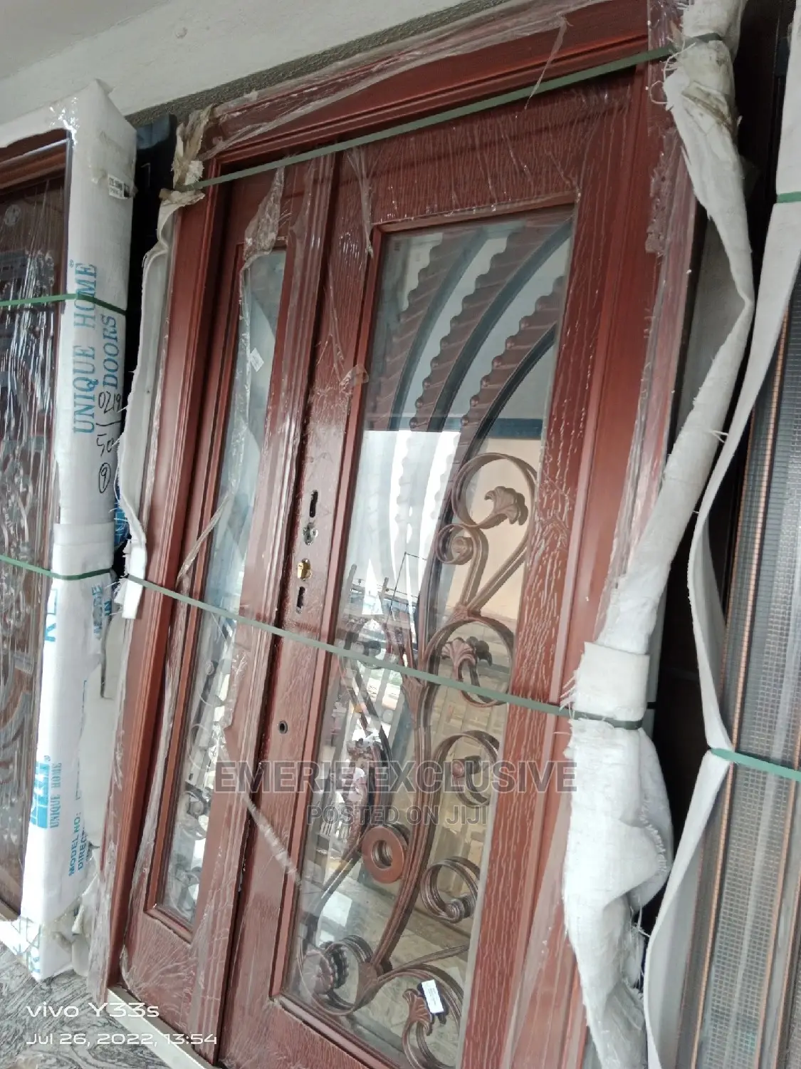 4ft: Copper Door With Glass Door
