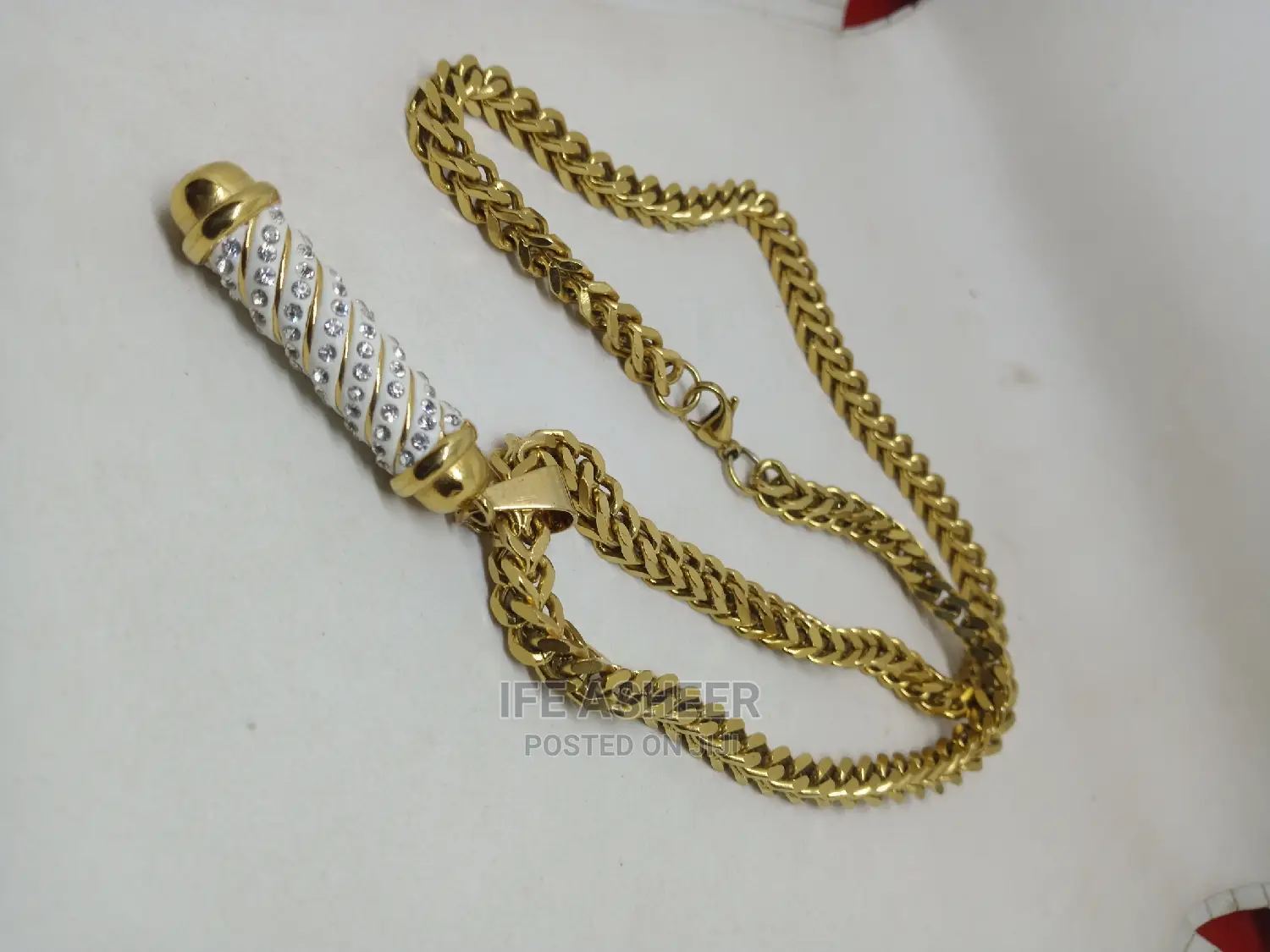 Men's Bullet Pendant Necklace - Gold