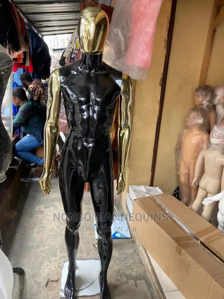 Black And Gold Medium Size Faceless Display Mannequin