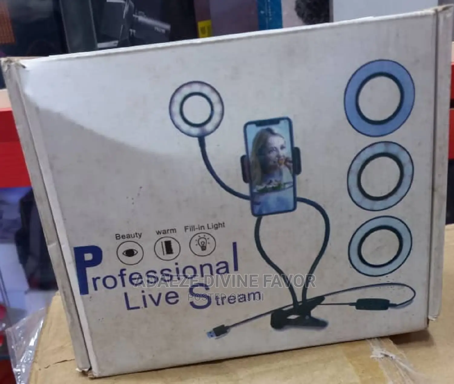 Professional Live Stream Ring Light Holder for Mobile Phones