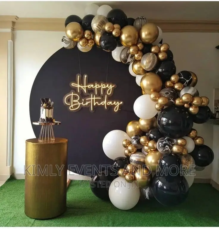 Exotic Balloon Craft Birthday Backdrop