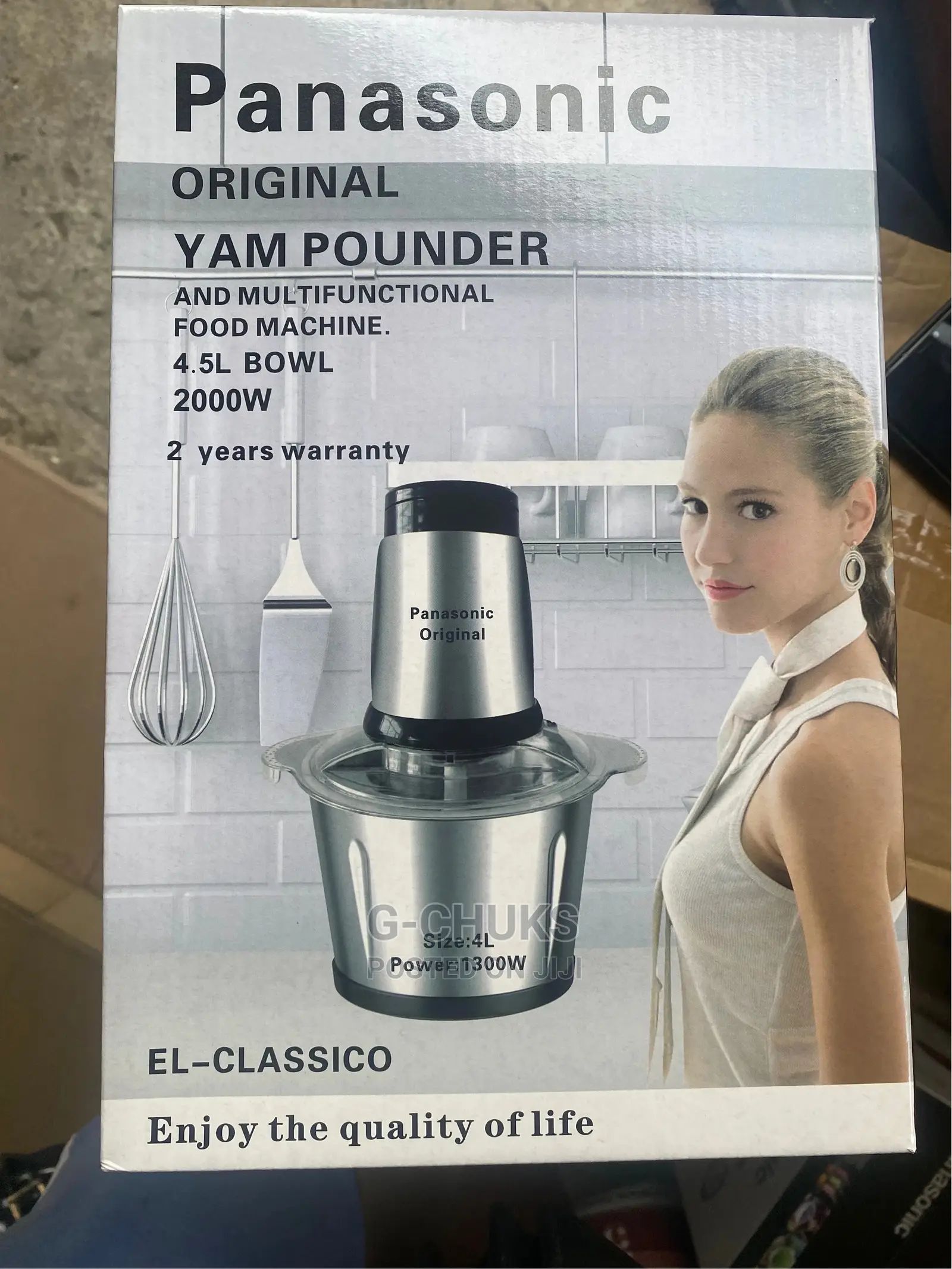 Stainless 4 Litres Electric Yam Pounding Machine,