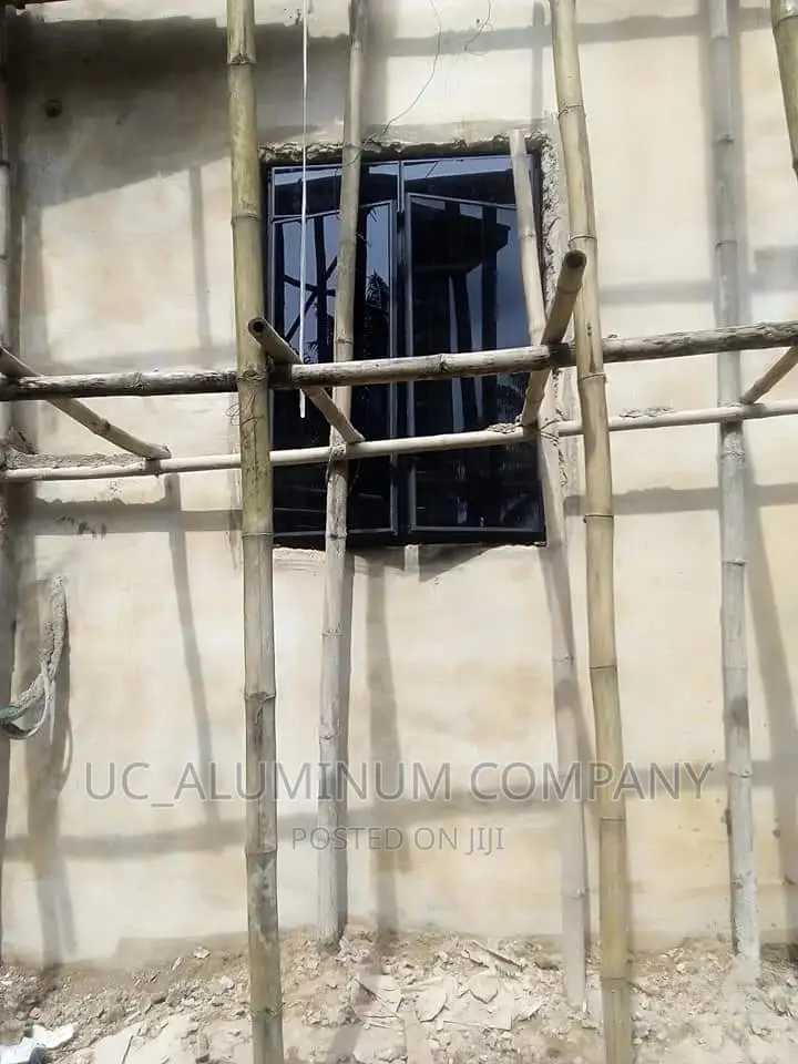 Gray Transun Aluminum Window With Burglary and Net