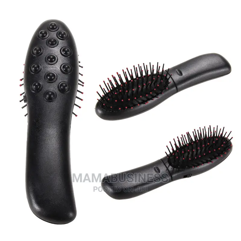 USB and Battery Vibrasonic Hair Brush Comb Massager