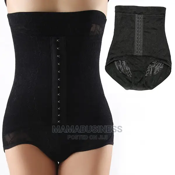 Underbust Tummy Tuck Cotrol Clip Adjustable Shapewear- Black