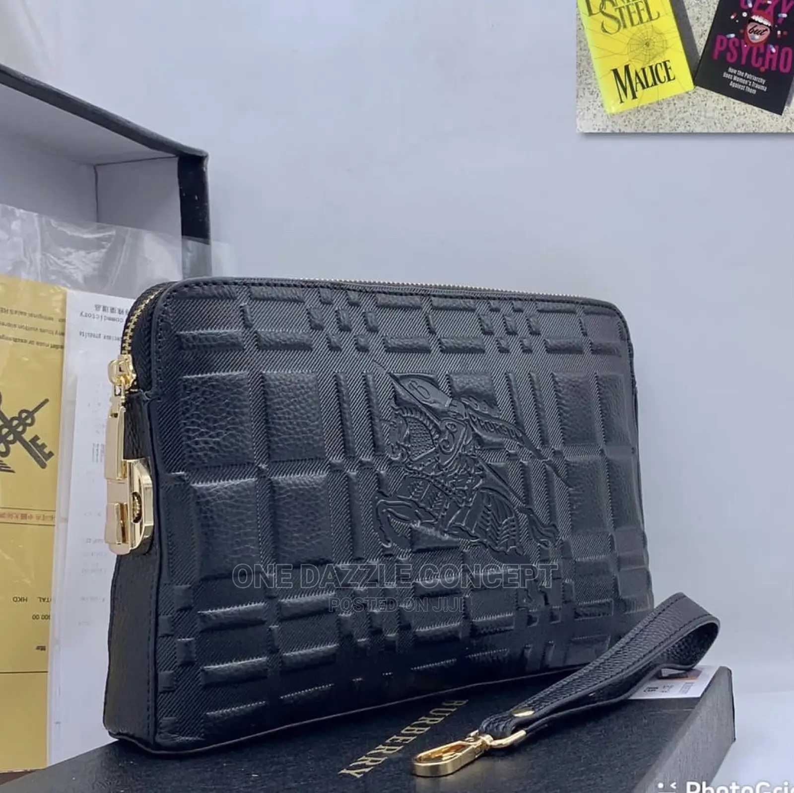 Men Hand Purse With Side Lock
