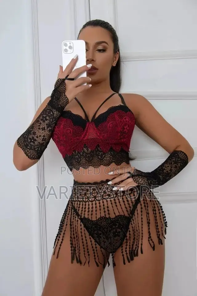 Sexy Bras and Panties Sets for Women Tassels Lace Lingerie