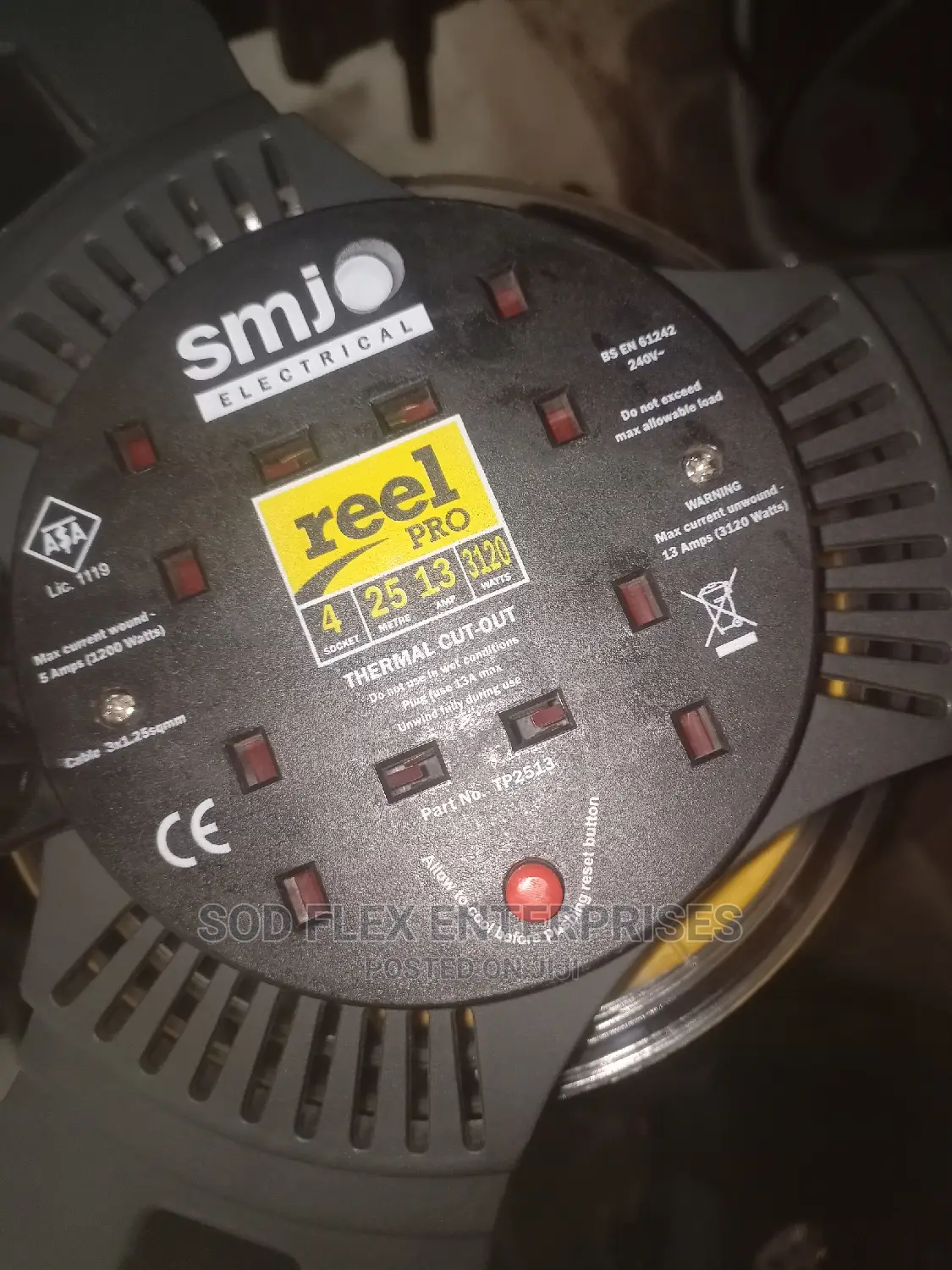 25 Meters 100% Extension Cable Reel