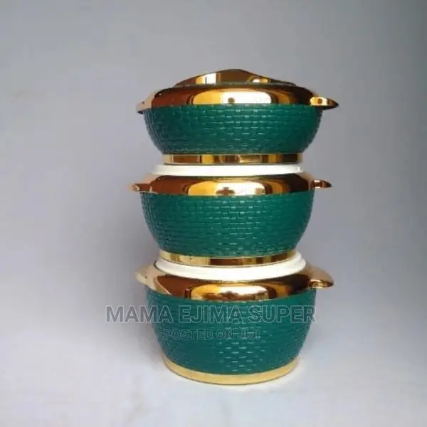 VTCL Sparkle Gold 3 Piece Insulated Casserole Dish Set