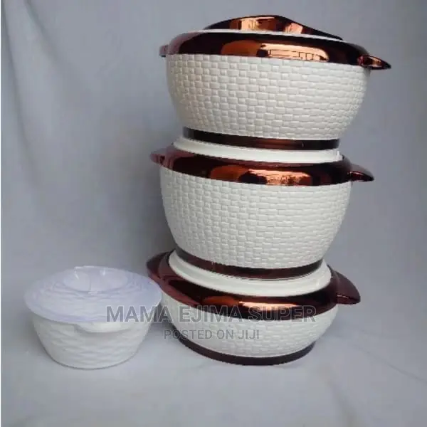 VTCL Sparkle 3 Pieces Insulated Casserole Dish Sets White