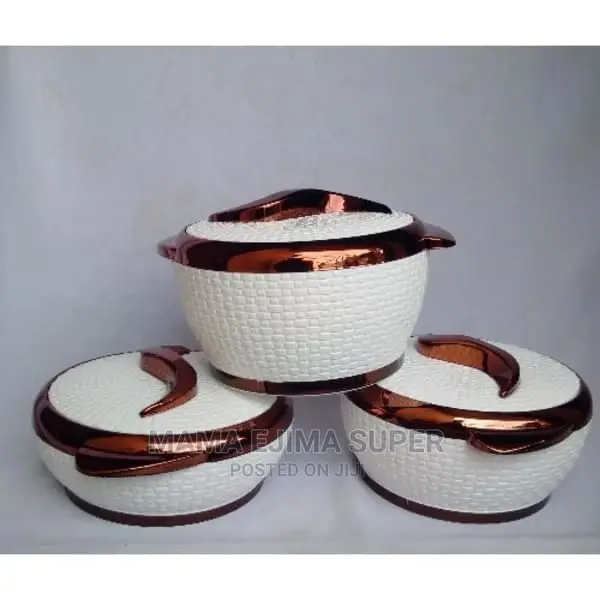 VTCL Sparkle 3 Pieces Insulated Casserole Dish Sets White
