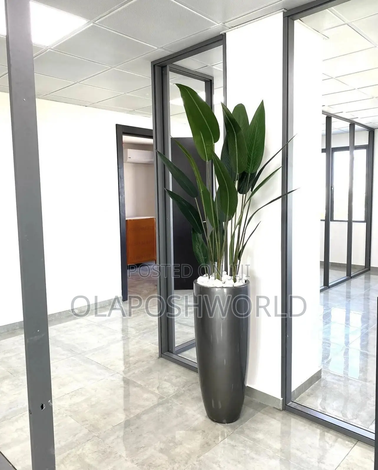 Standing Flower Pot With Artificial Flower