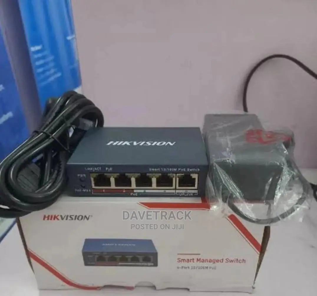 Hikvision Switch POE. 4 Port Fast Ethernet Unmanaged POE