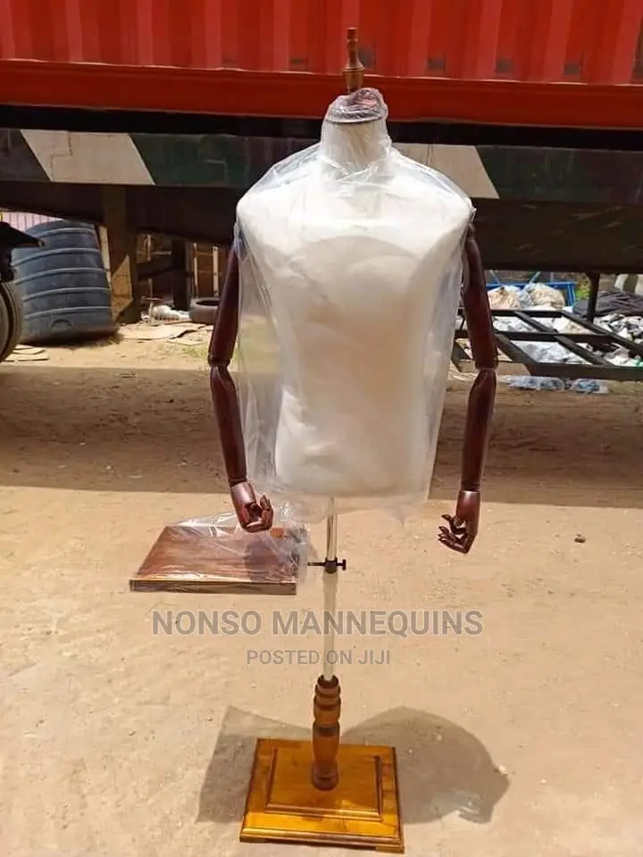 Male Dressform With Wooden Hand and Shoe Display Stand
