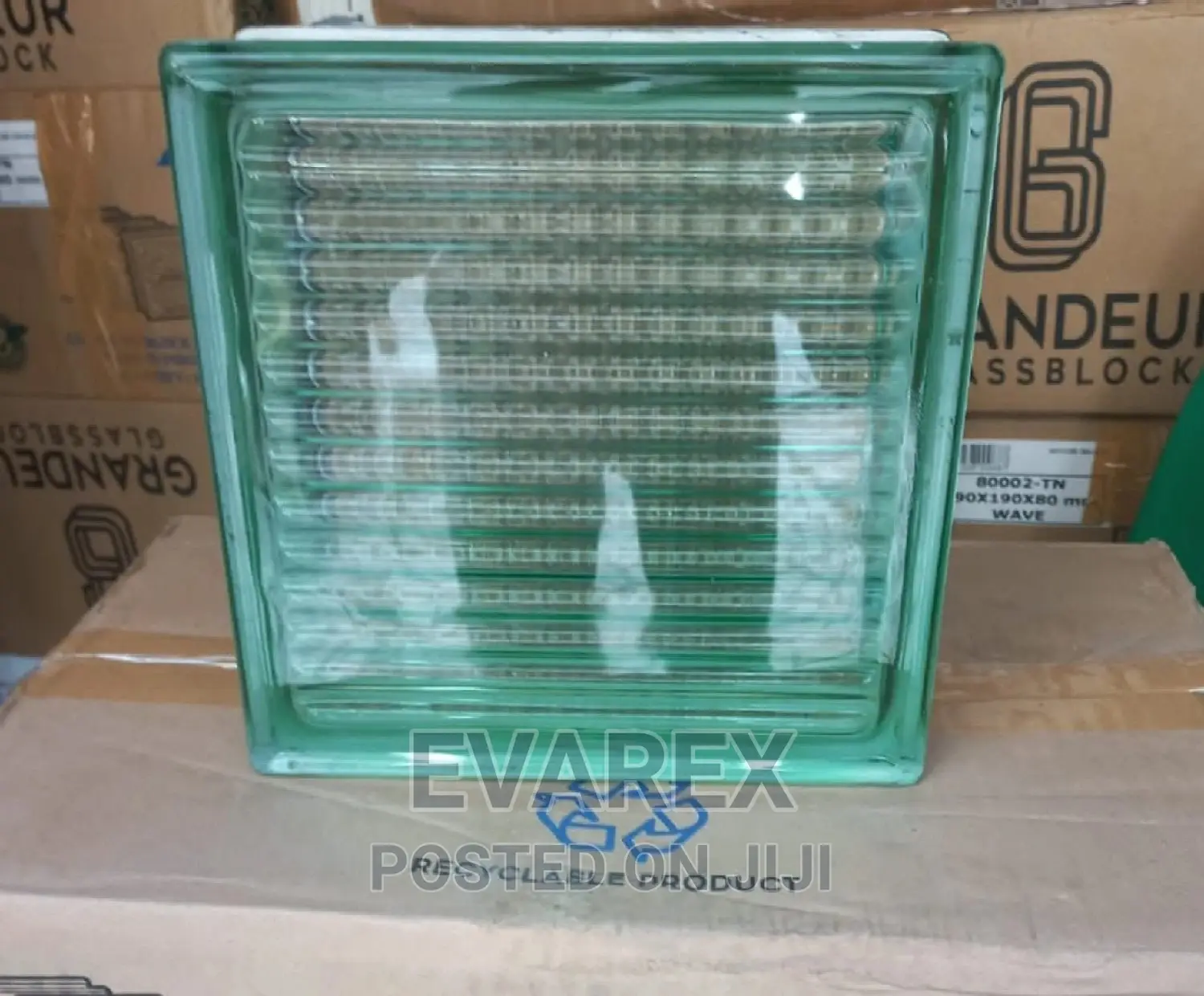 Blue and Green Color Glass Block