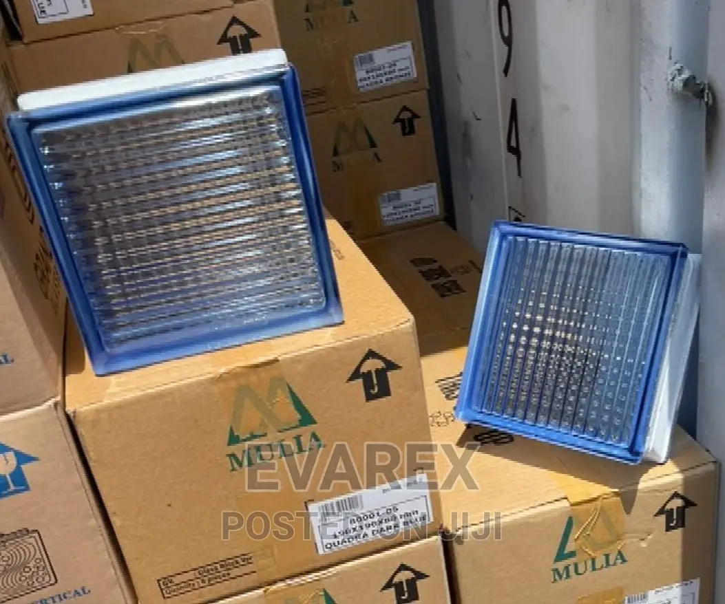 Blue and Green Color Glass Block