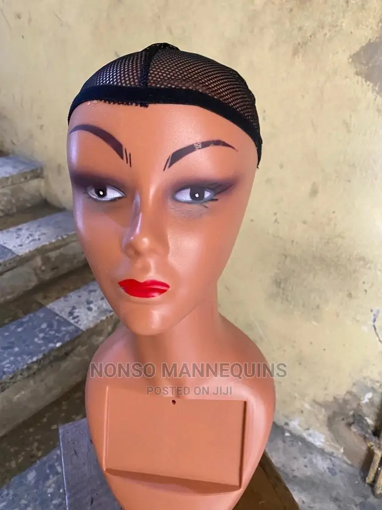 Plastic Female Long Head Mannequin Display