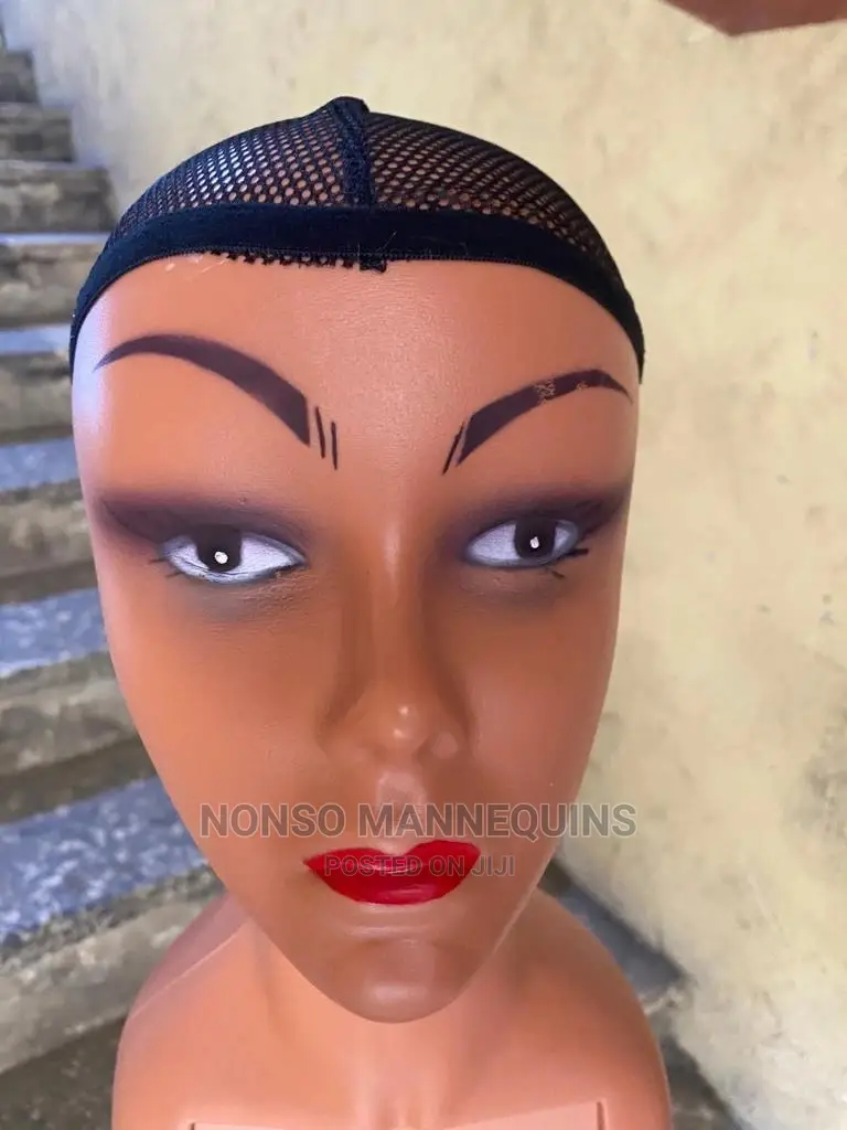 Plastic Female Long Head Mannequin Display