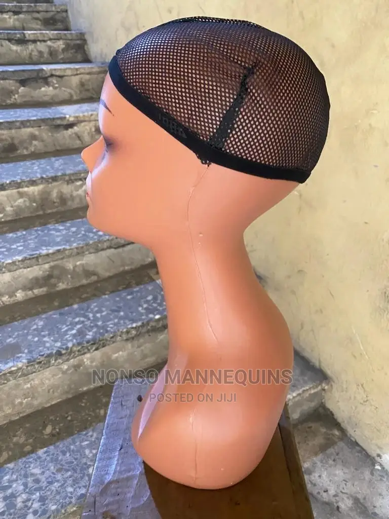 Plastic Female Long Head Mannequin Display