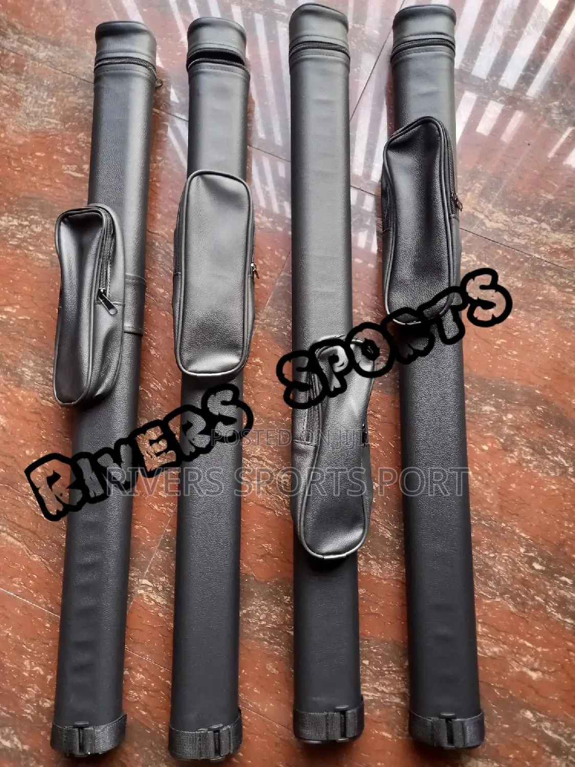 Snooker Cue Stick Tube Carrying Case Adjustable Shoulder Bag