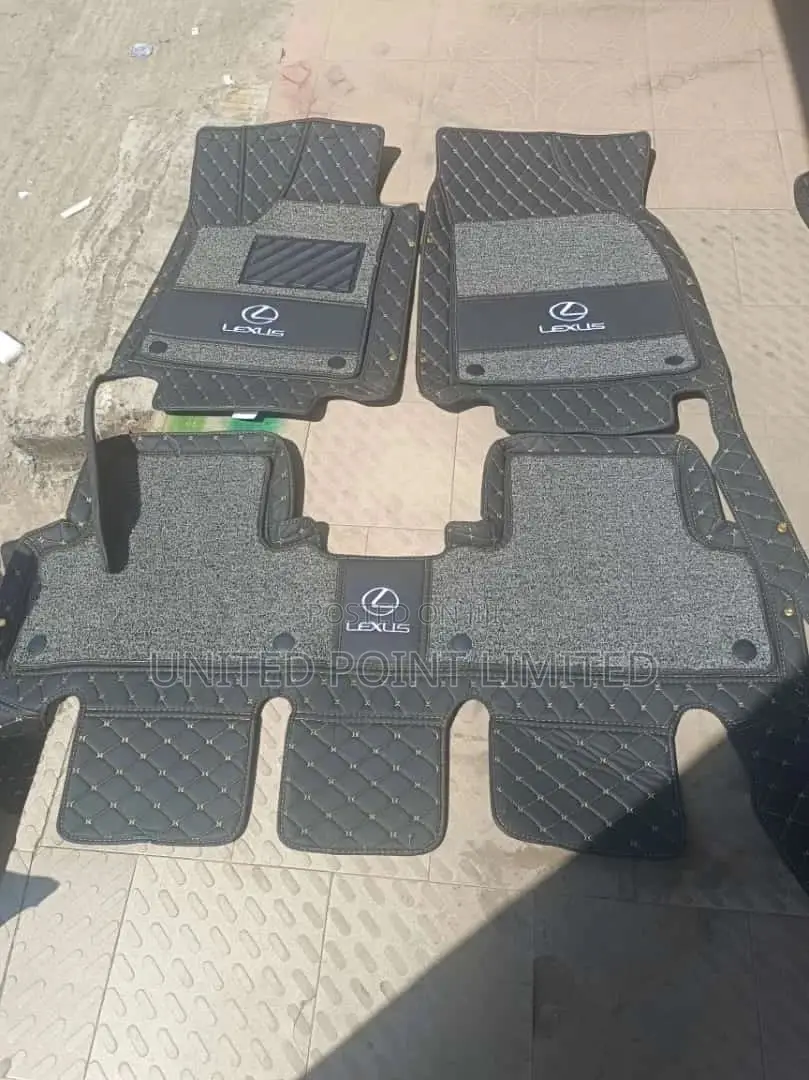 Lexus Customised Dubble Layer Leather Footmat Black