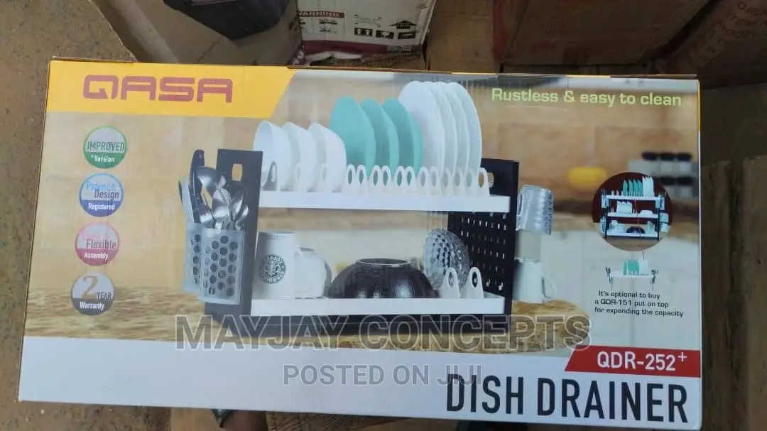 Qasa Dish Drainer and Plate Rack-Rustless and Easy to Clean