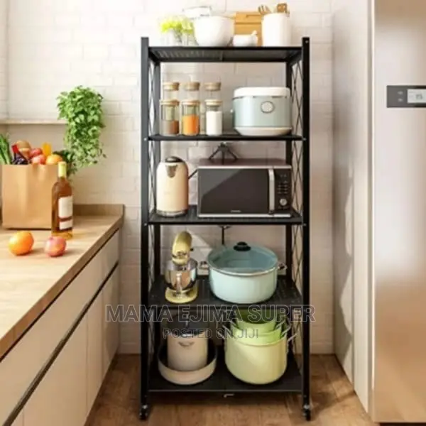 Foldable Heavy Duty Iron Wrought Shelf - 5 Layers