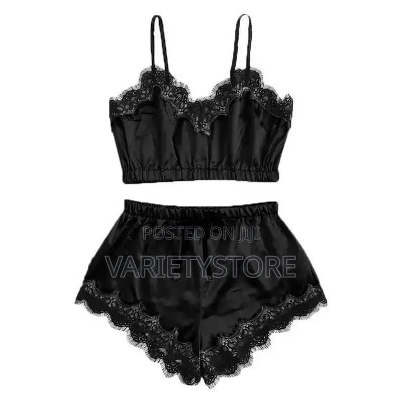 Sexy Lingerie Lace Satin Pajama Sets