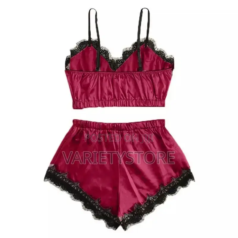 Sexy Lingerie Lace Satin Pajama Sets