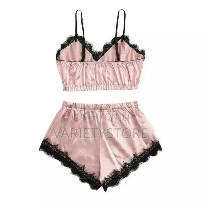 Sexy Lingerie Lace Satin Pajama Sets
