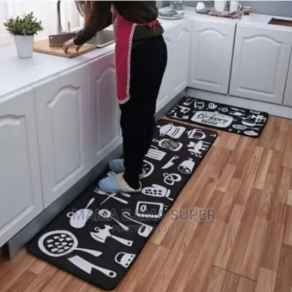 Anti-Slip and Absorbent Kitchen Runner Mats - 2 Pieces