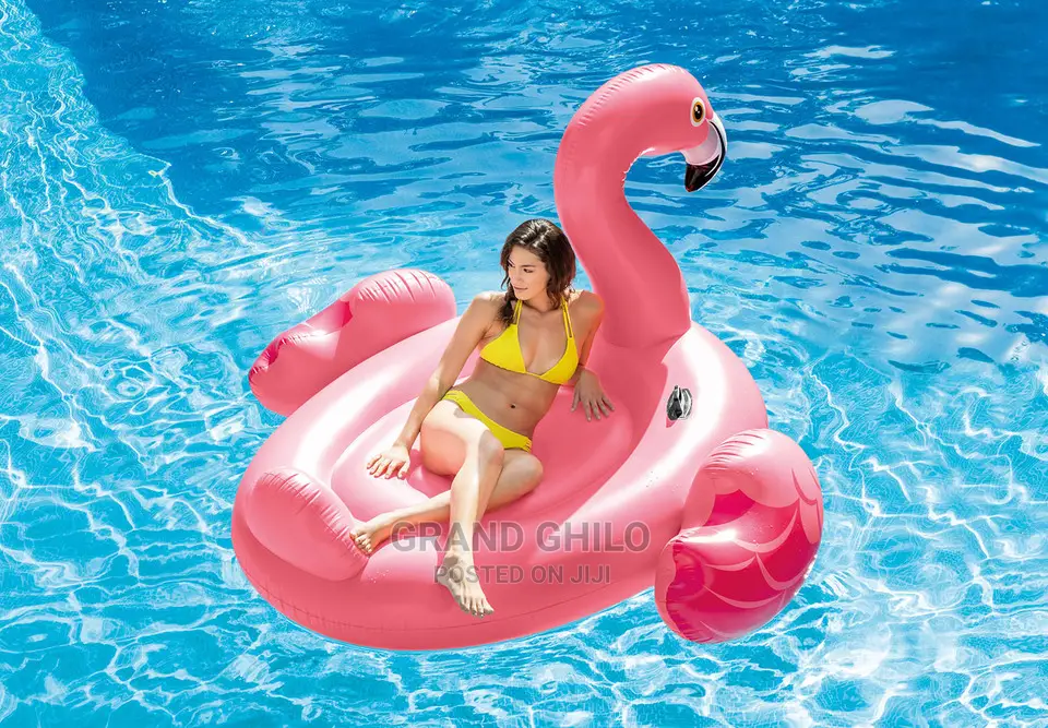 Mega Flamingo Inflatable Island Float