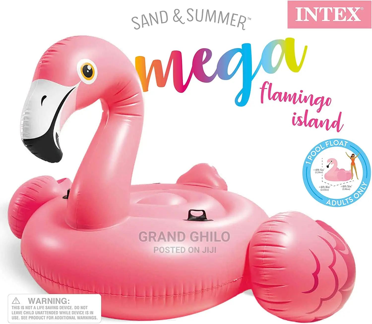 Mega Flamingo Inflatable Island Float