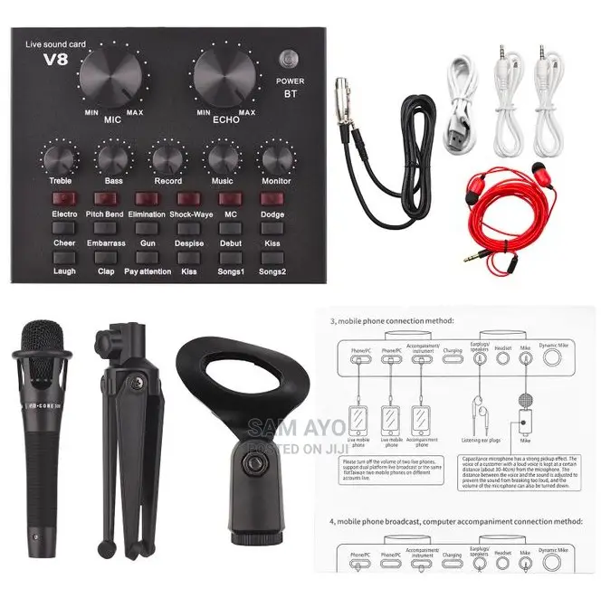 V8 Live Sound Card + Microphone
