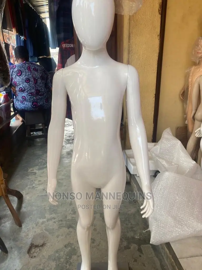 Age 6 to 12 Years Glossy White Faceless Unisex Kids Dummy