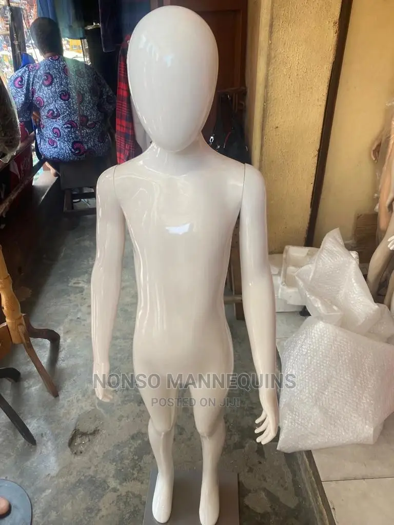 Age 6 to 12 Years Glossy White Faceless Unisex Kids Dummy