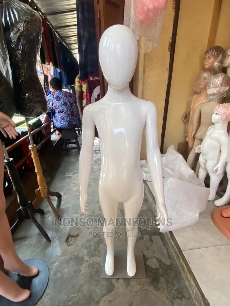 Age 6 to 12 Years Glossy White Faceless Unisex Kids Dummy