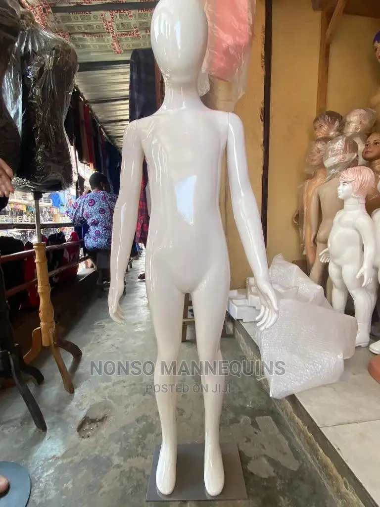 Age 6 to 12 Years Glossy White Faceless Unisex Kids Dummy