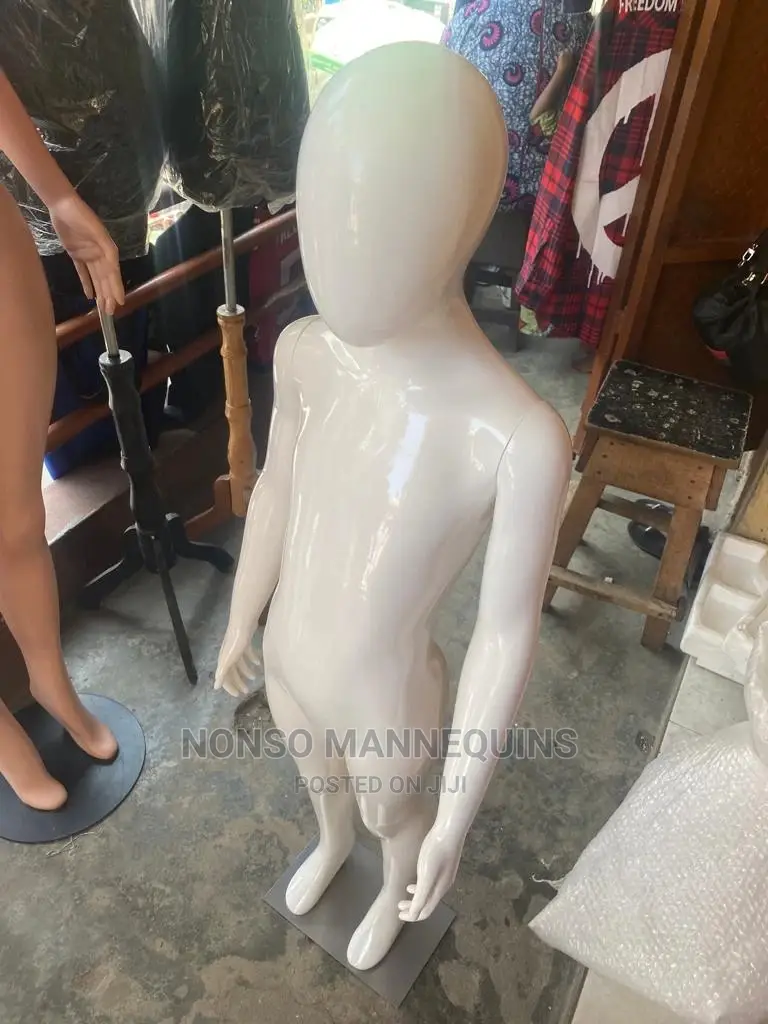 Age 6 to 12 Years Glossy White Faceless Unisex Kids Dummy
