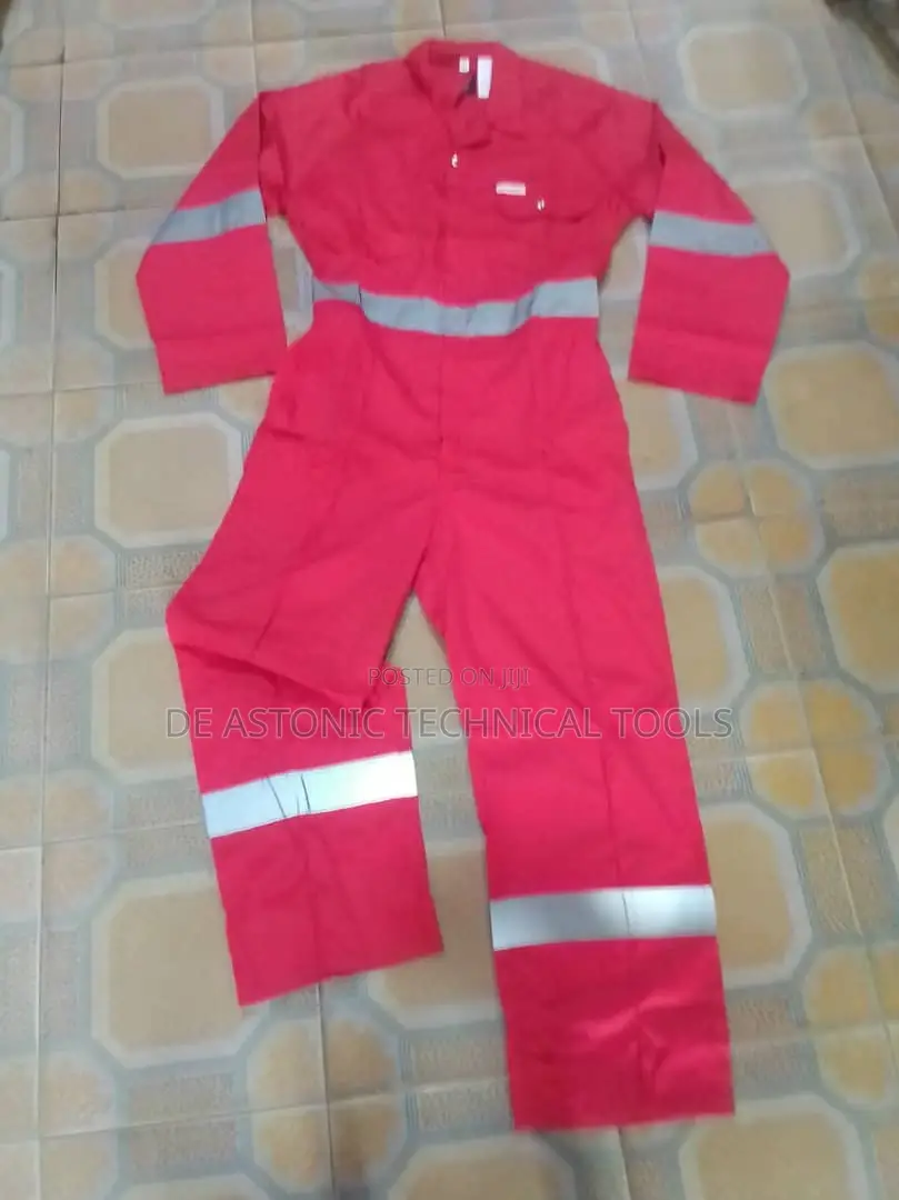 Red Coverall With Reflector