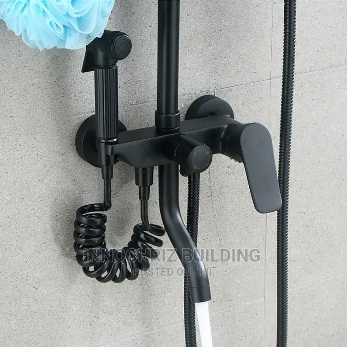 Black Shower With Basket