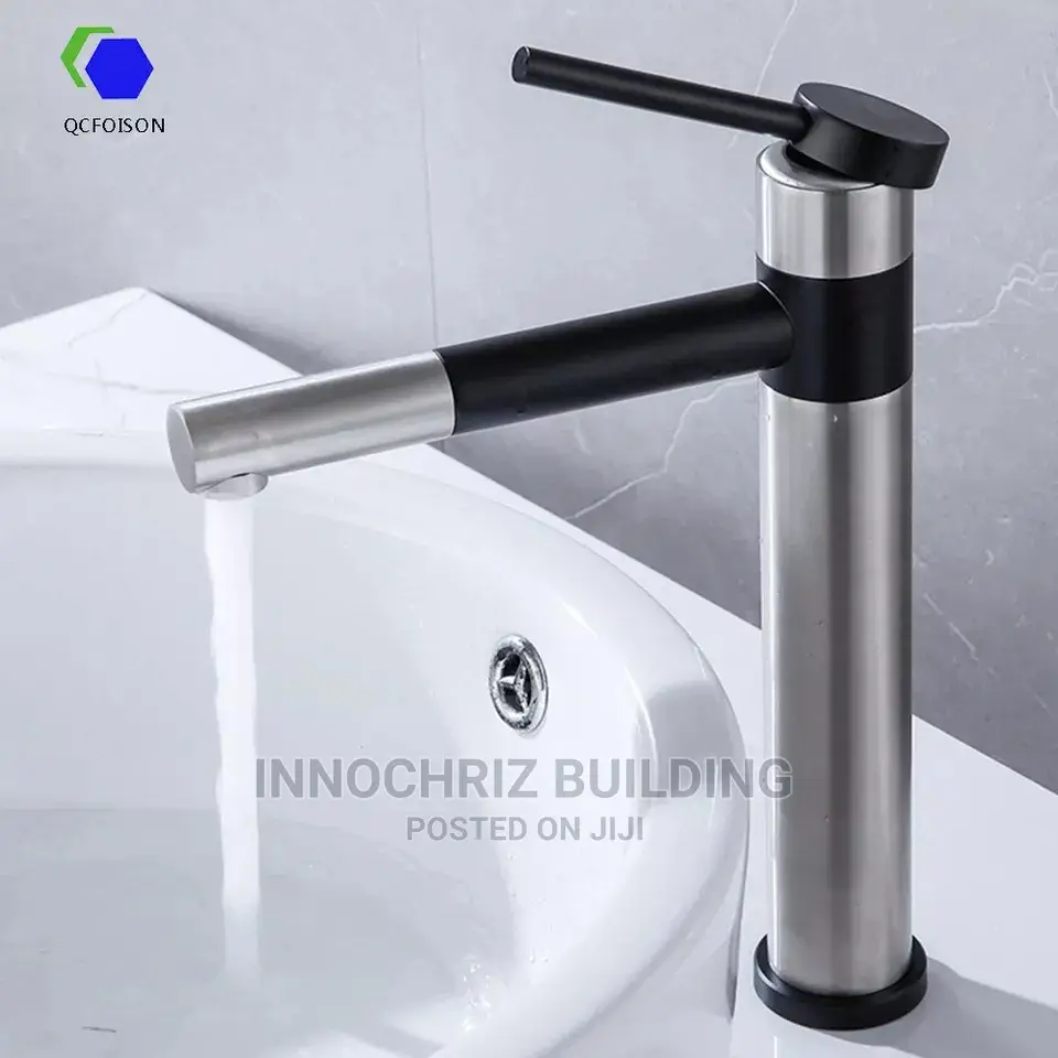 Black And Satin Basin Mixer