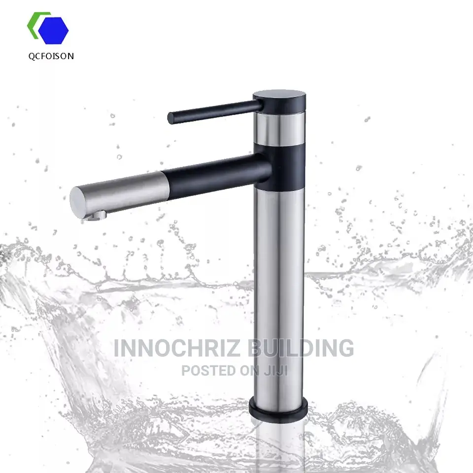 Black And Satin Basin Mixer