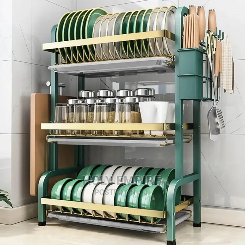 3 Tier Dish Rack Large Dish Drying Rack With Utensil Holder,