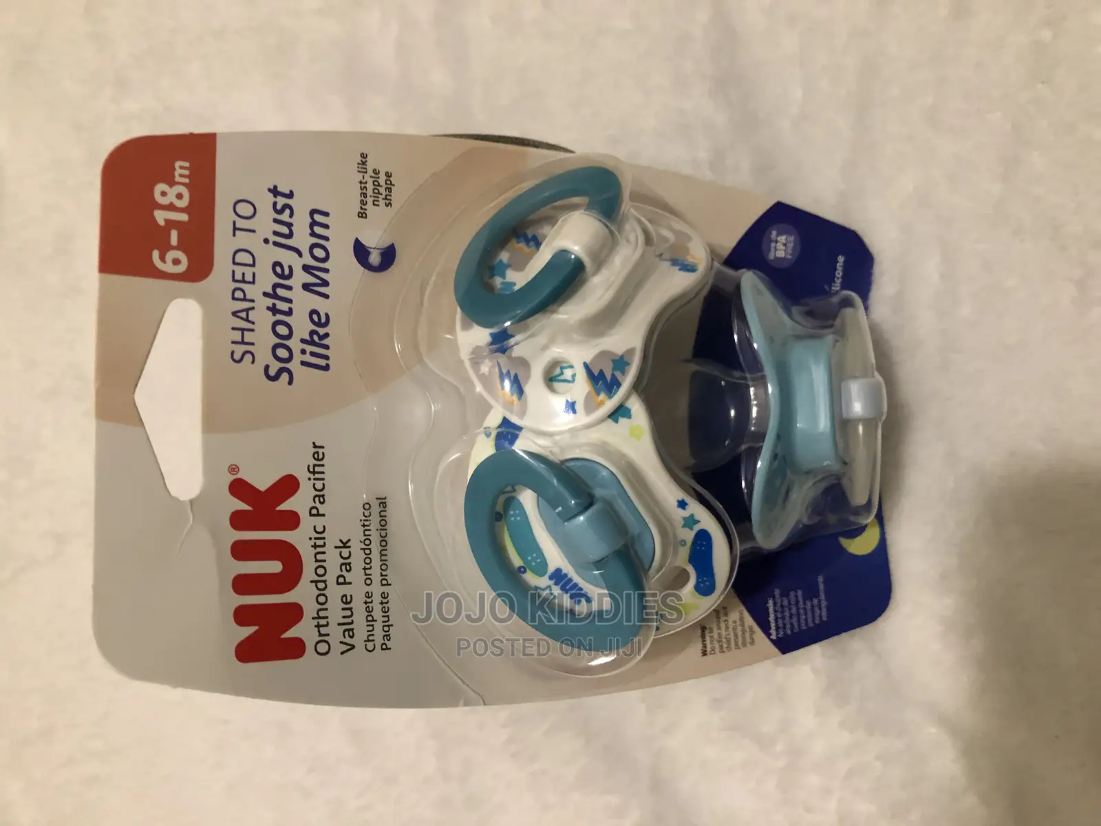 NUB Baby Pacifier for 6-18 Months Baby (Pink and Blue Color)