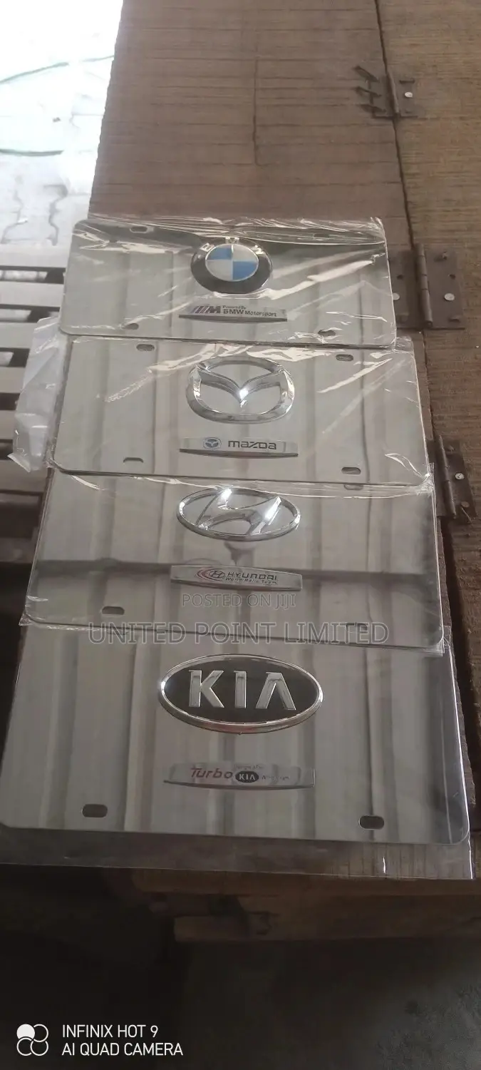 Stainless Plate Number for BMW, Mazda, Hyundai and Kia