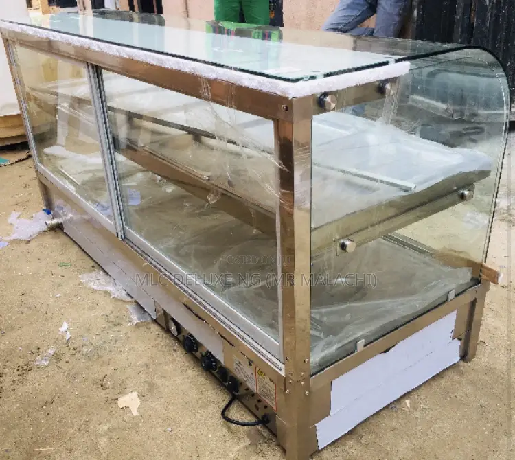 CURVED GLASS Food Display Warmers/Bain Marie (3,4,5,6plates)