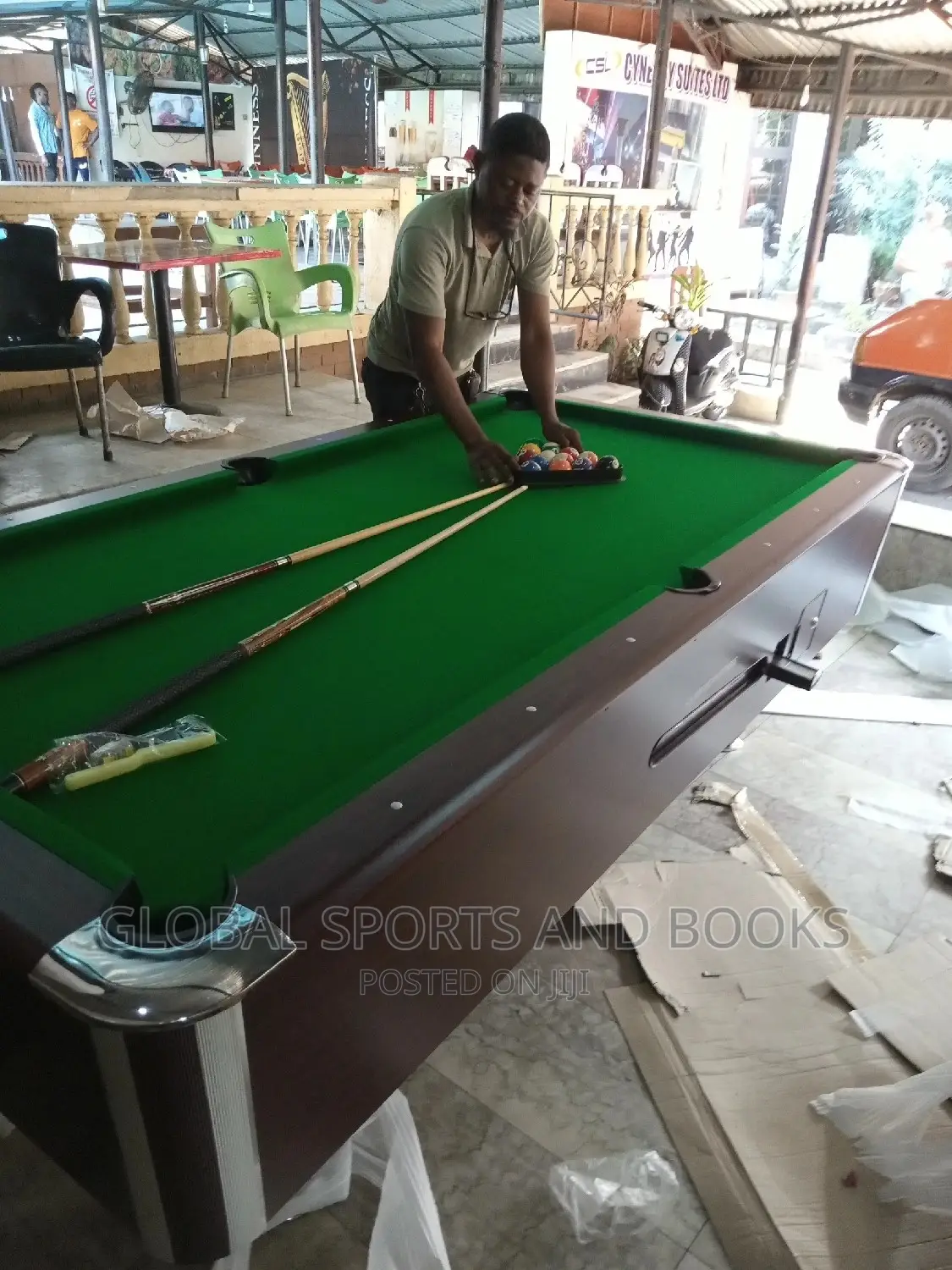 8ft Marble Coin Snooker Board With Complete Accessories